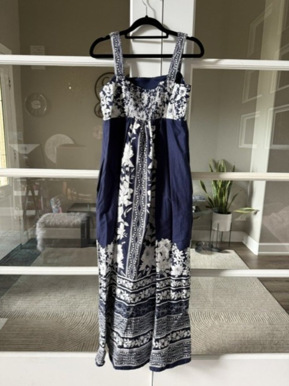 London Times Navy Maxi Dress - Picture 2 of 4